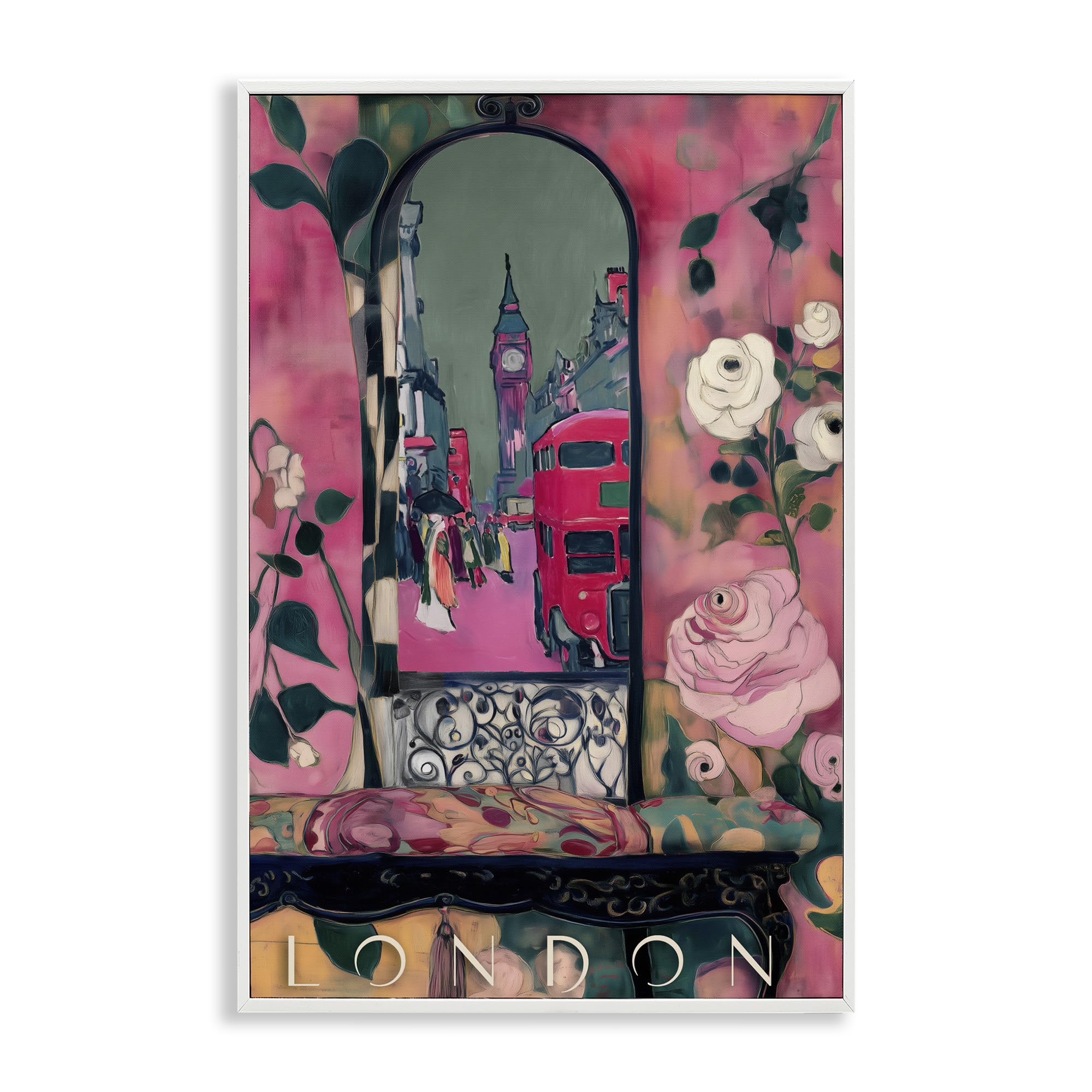Poster London Spring par Stupell Industries pour salon chic