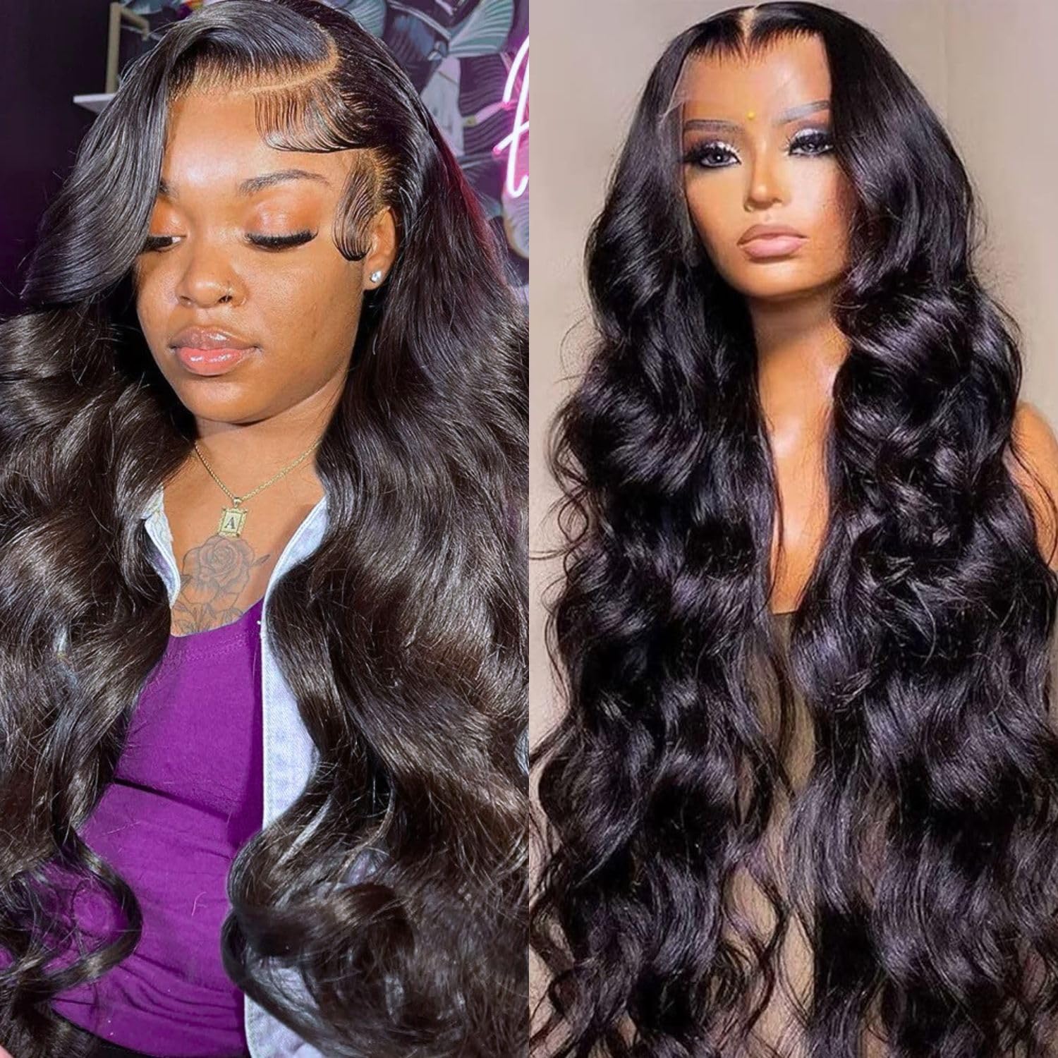 13x6 Lace Front Human Hair Wig 22 Inch Body Wave 200 Density Glueless Amazon.com : 13x6 Body Lace Front Wigs Human Hair 200  main image 3