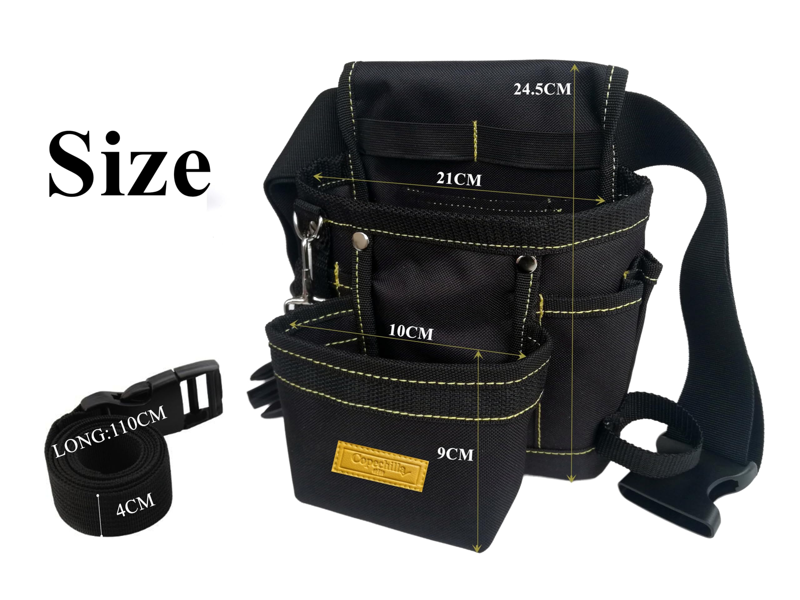 Borsa Porta Attrezzi A Tracolla 16 Pollici – 16 Tasche, Cintura Tattica, Base Antiscivolo, Per Meccanici Ed Elettricisti