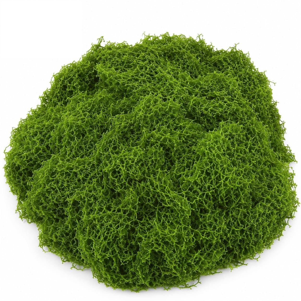 Muexoee Dark Green Artificial Moss, 50g Fake Lichen Faux Moss Decor, Decorative Moss for Home Garden, Landscaping, Floristry, Model Making, Arts Crafts, Wedding DIY Decor