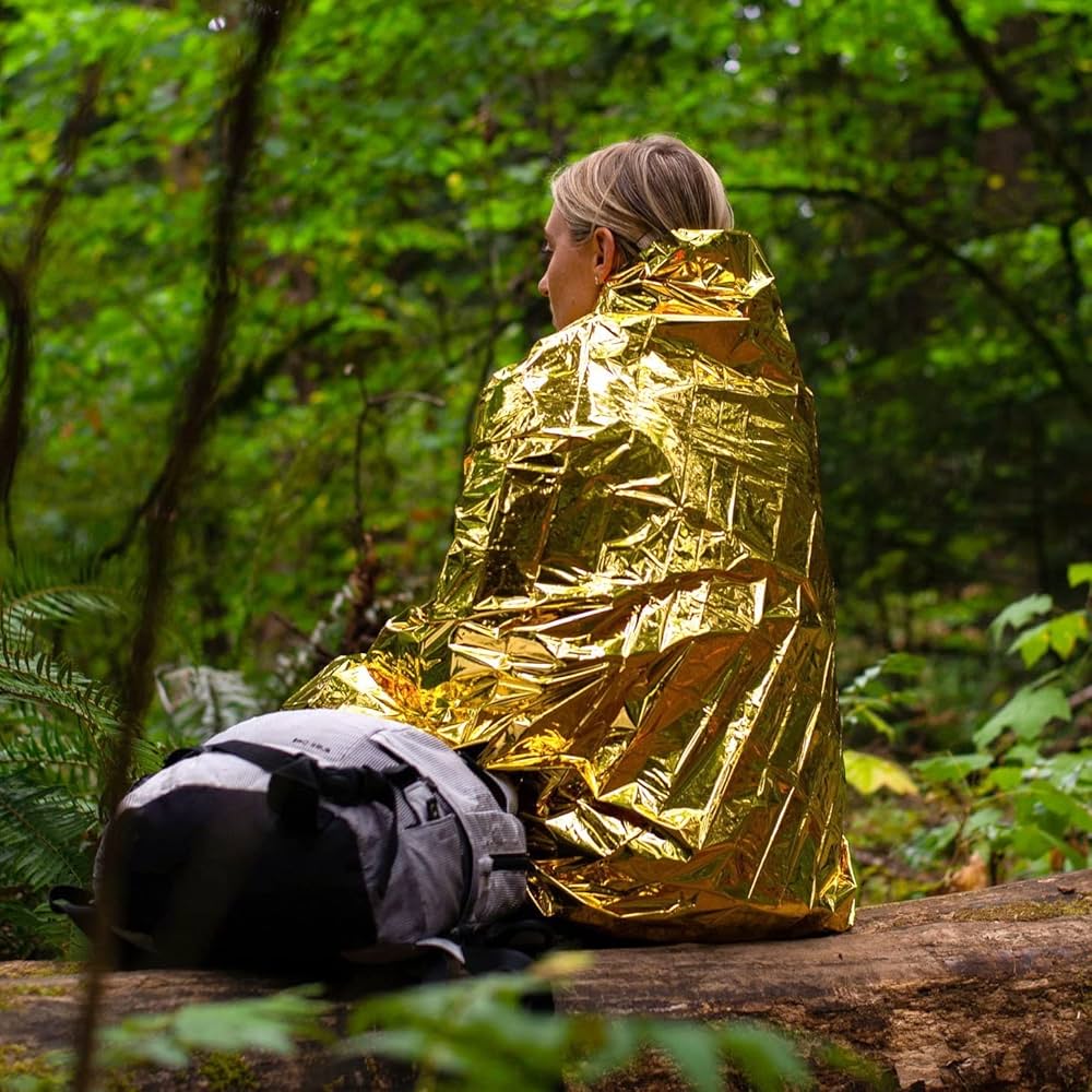 Couvertures De Survie Lot De 4 XL 210x160cm | Or/Argent | Isotherme 90% Chaleur | Urgence Randonnée Camping