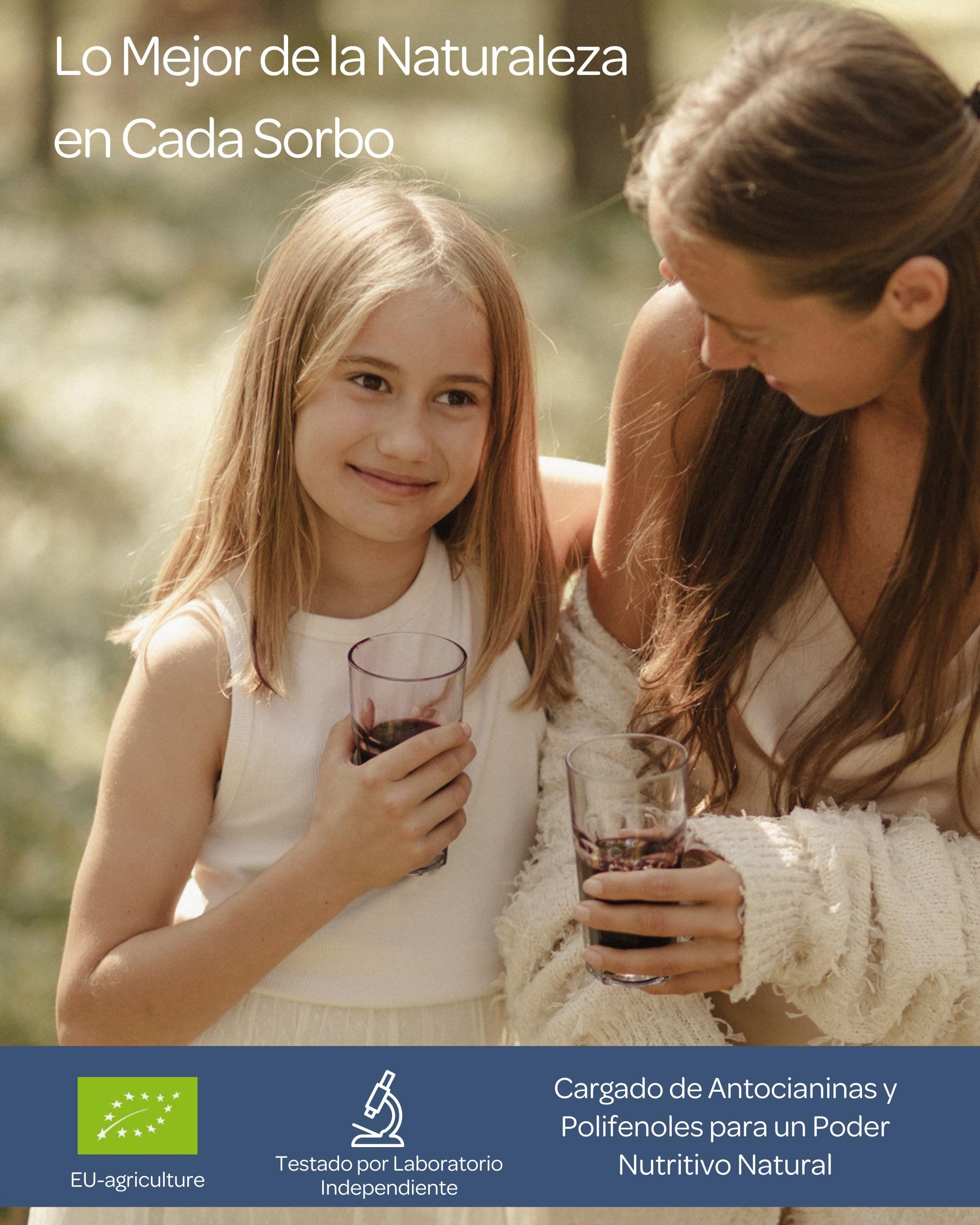 LOOV Zumo de arándanos silvestres ecológicos 100% puro prensado en frío 6 x 500 ml