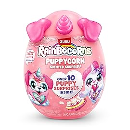 Rainbocorns Puppycorn Schnauzer Scent Surprise - Surprise Unboxing Soft Toy, Scented Puppy Plush for Girls by ZURU
