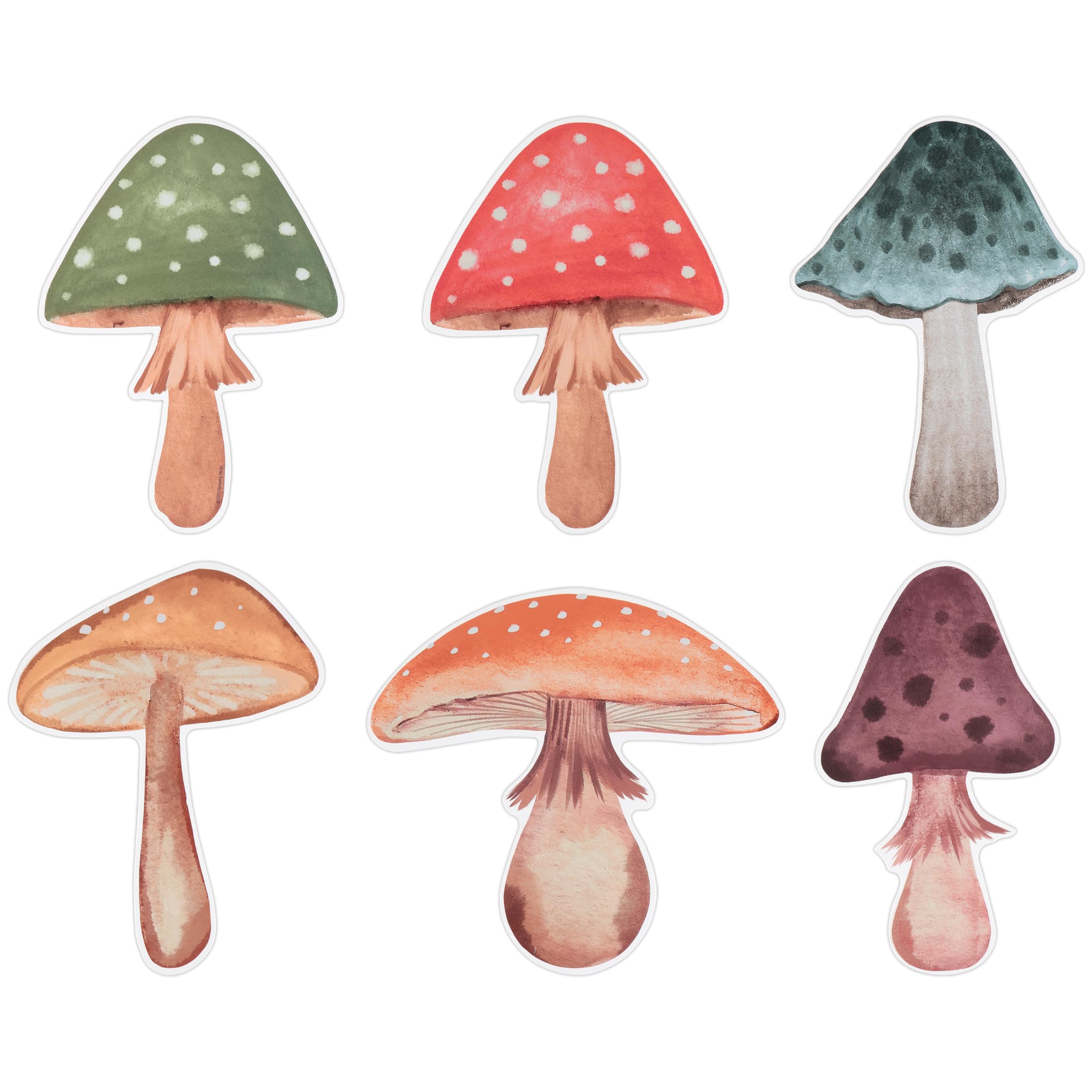 Mushroom Large Wall Cutouts, 36 Pieces