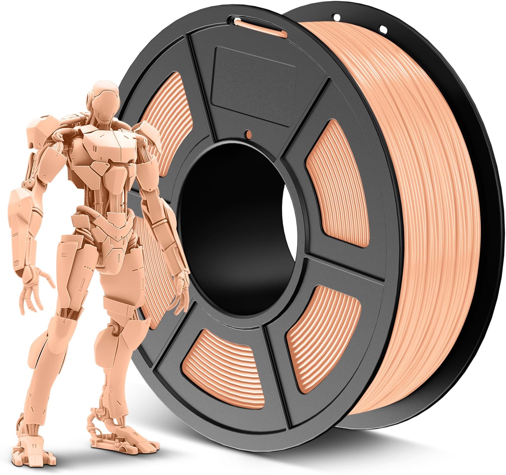 ABS Filaments for 3D Printer-SUNLU,Skin ABS Filament 1.75 mm,Low Odor Dimensional Accuracy +/- 0.02 mm 3D Printing Filament,2.2 LBS (1KG) Spool 3D Printer Filament for Most 3D Printers & 3D Pens,Skin