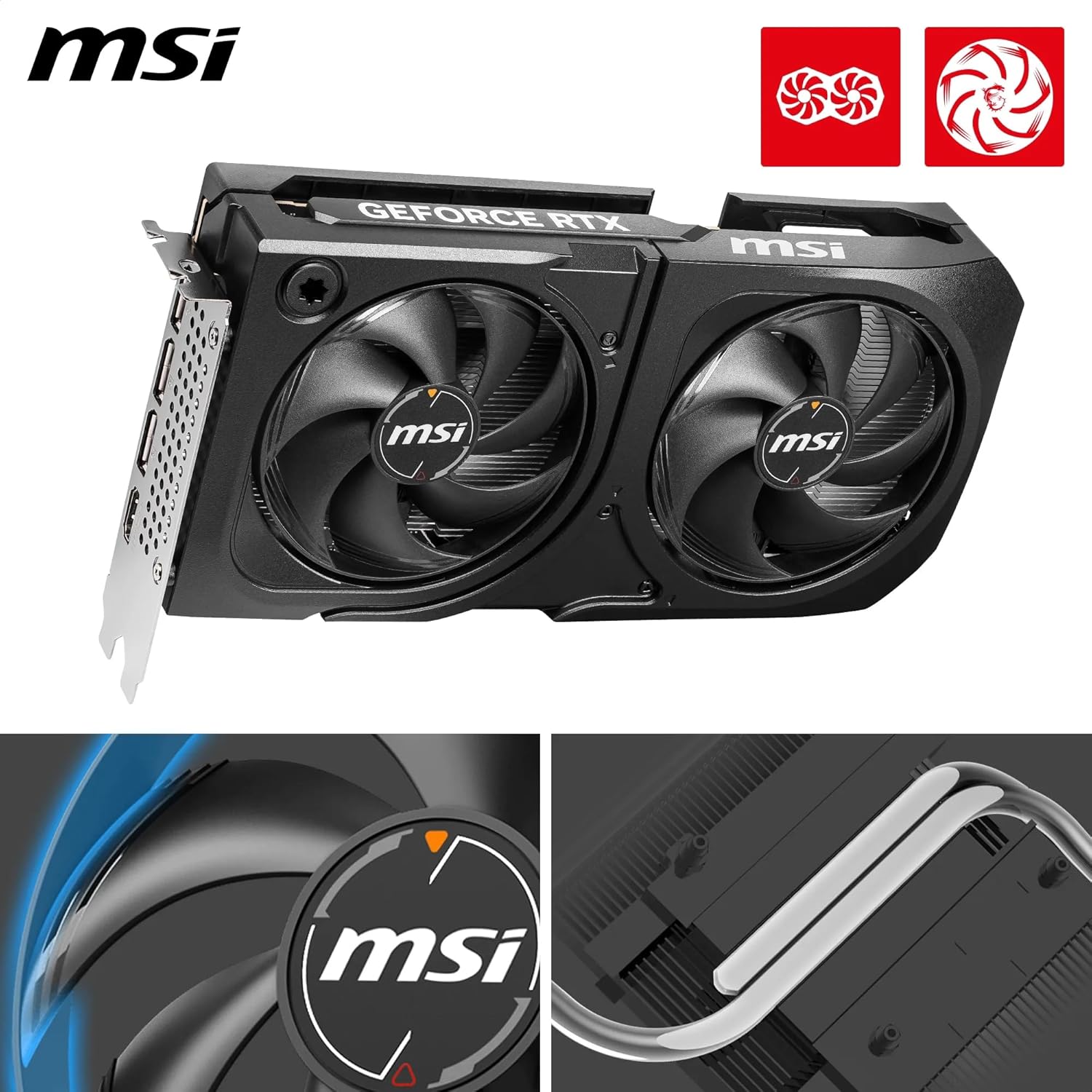 msi GeForce RTX 5060 Ti 8G SHADOW 2X OC PLUS - Scheda video - Immagine 3