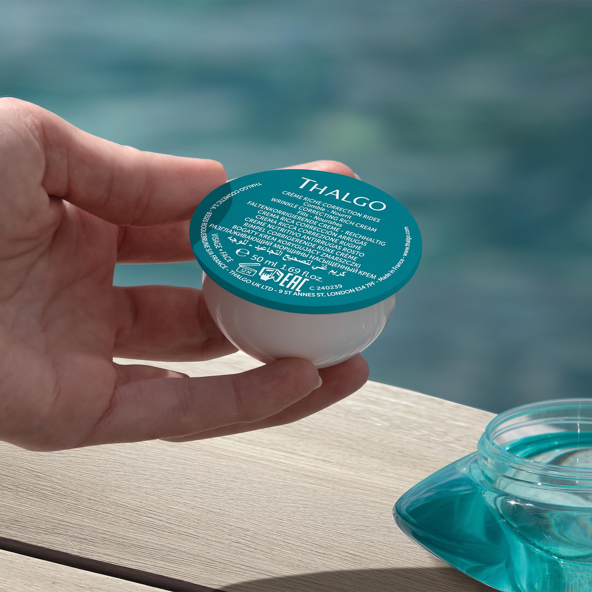 THALGO Crema correctora de arrugas Refill – Rico | Hyalu-Procollagène Antiarrugas Cuidado para la piel seca, 50 ml