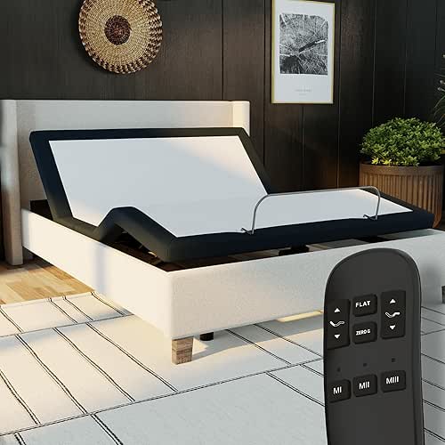 Blissful Nights King e3 Adjustable Bed Base Frame with Head