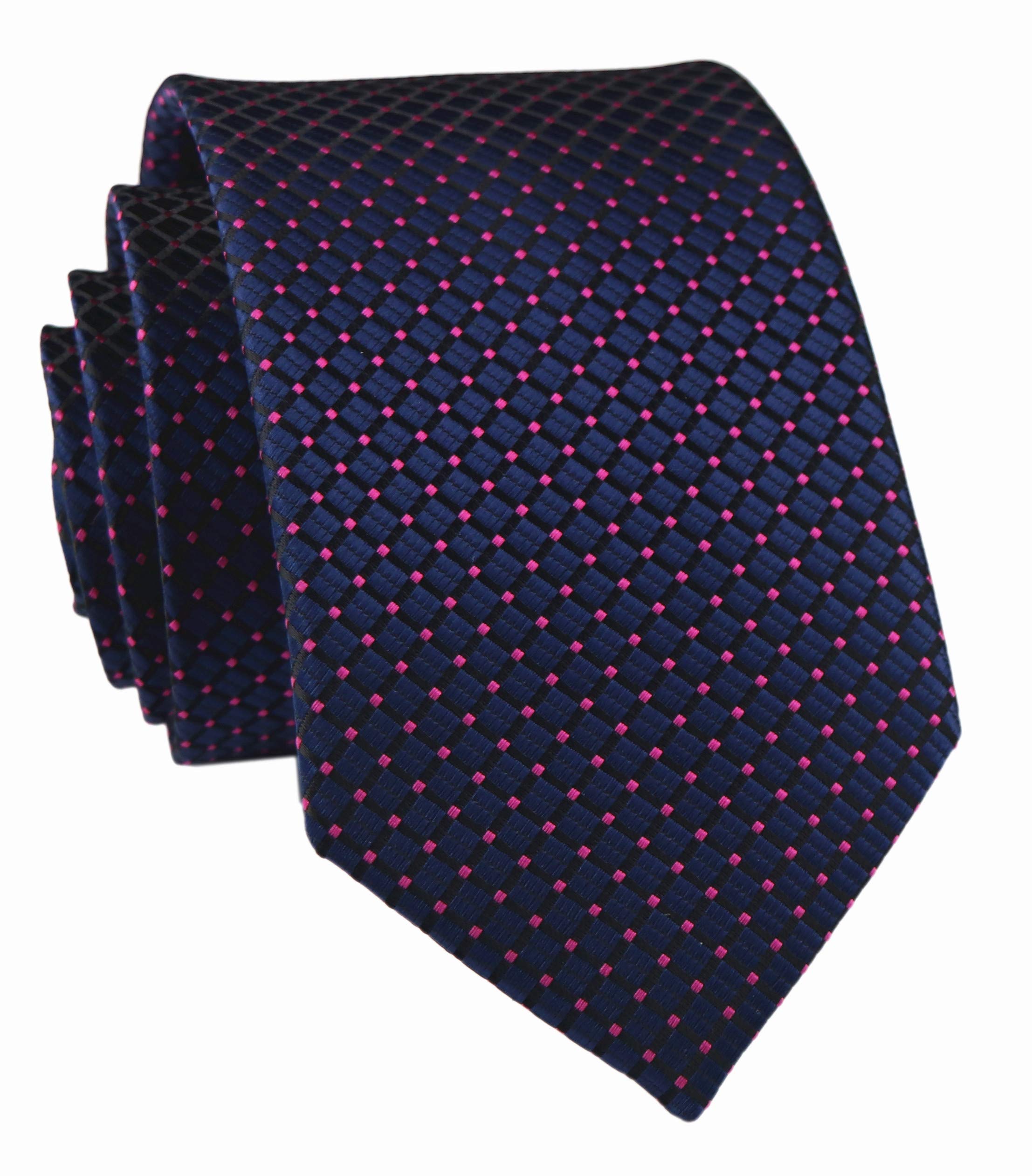 Men Modern Tartan Formal Ties Checks Plaid Gingham Pattern Woven Necktie