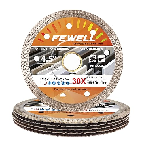 Vista 41 de FEWELL Hoja fina estupenda de la teja del diamante de la porcelana de 4 pulgadas 3 unids/lote para cortar azulejos de porcelana de cerámica