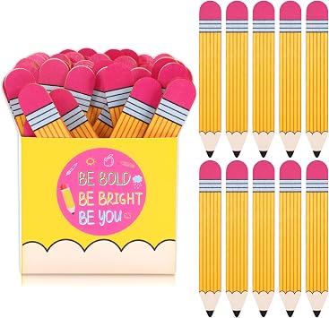 Whaline 101Pcs Pencil Flip Name Sticks with Storage Carton Back to School Equity Talking Flip Name Sticks Teacher Student Grouping Tally for Educational and Learning Classroom Supplies
