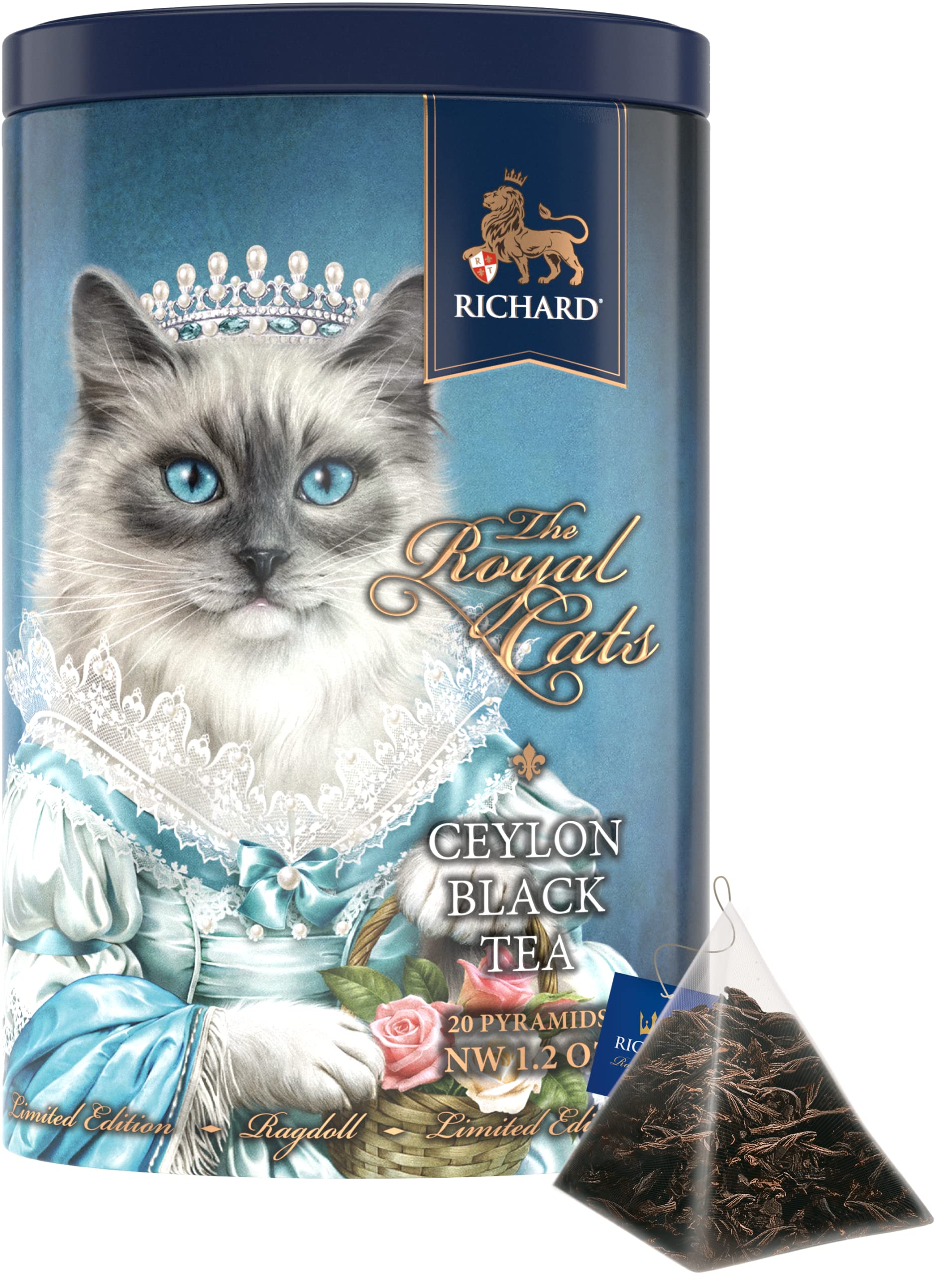 Buy RICHARD Royal Cats, Ragdoll, classic black tea in pyramids, 20