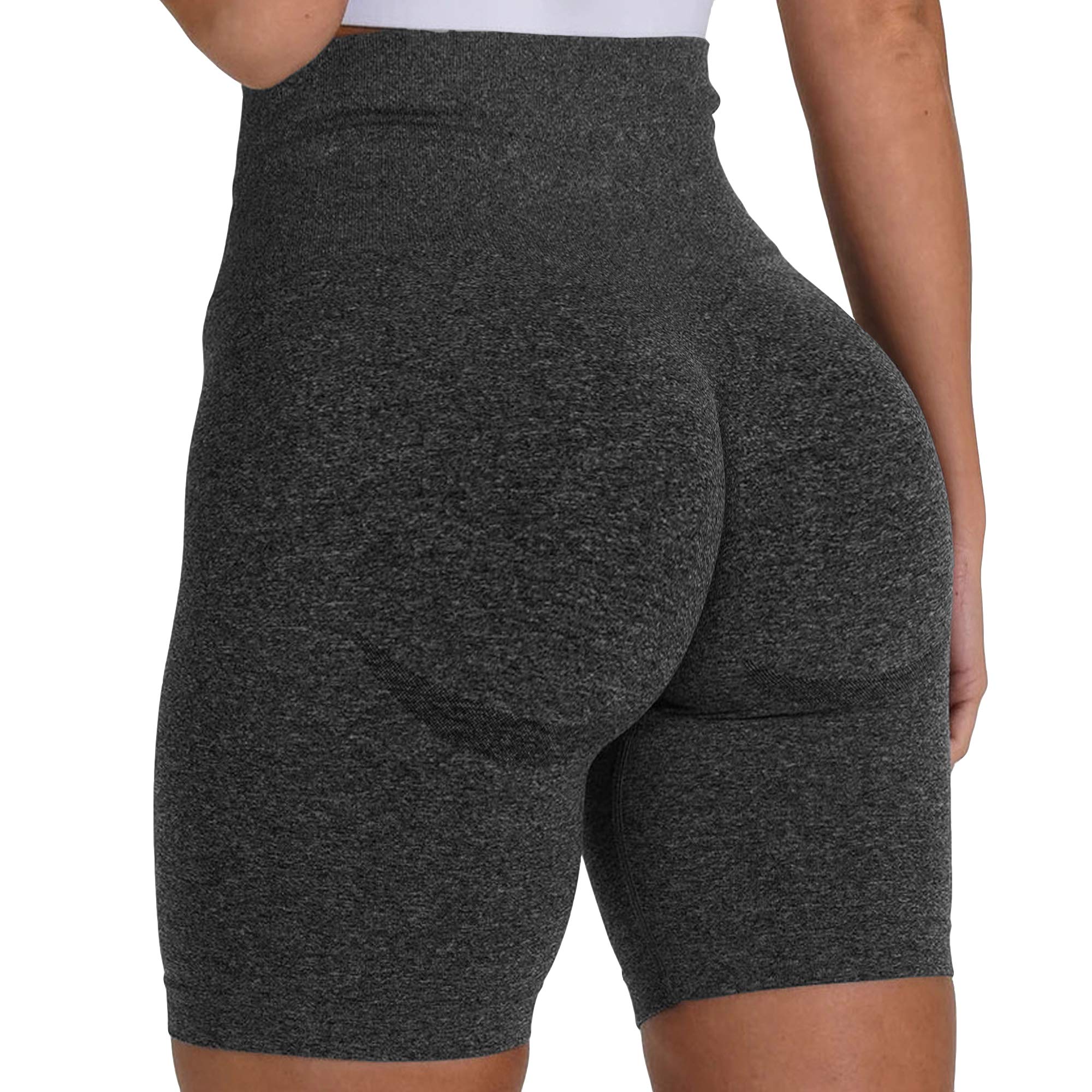 MOHUACHIHigh Waisted Workout Shorts for Women Ruched Butt Lifting Yoga Shorts Tummy Control Leggings