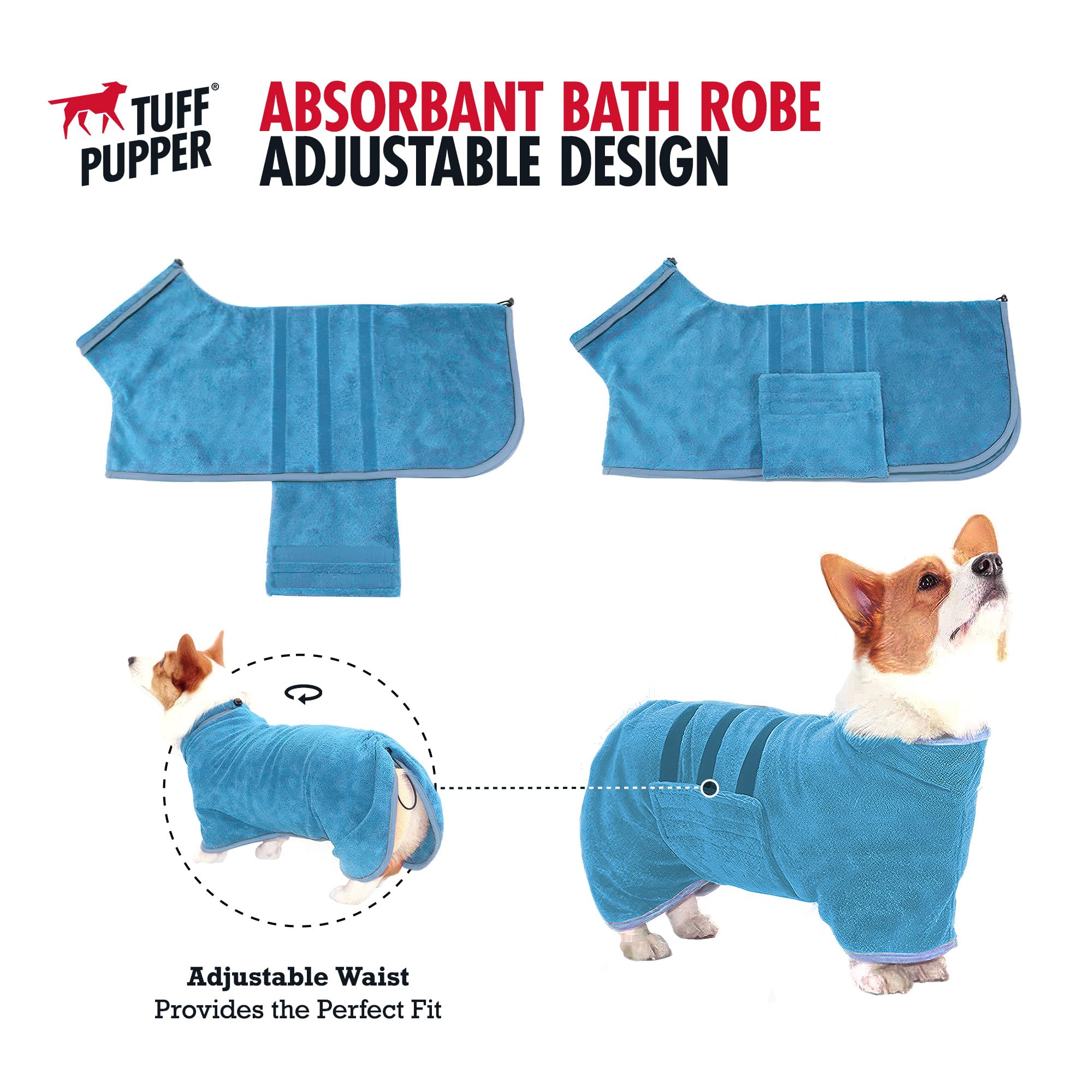 Dog Grooming Supplies Lucky Pooch Luxurious Dog Robe Towel