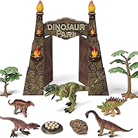 Vista 1 de Gran dinosaurio parque puerta dinosaurio nido de huevos juguetes de dinosaurio realistas para niños 3-5 5-7 figuras de dinosaurio del mundo jurásico