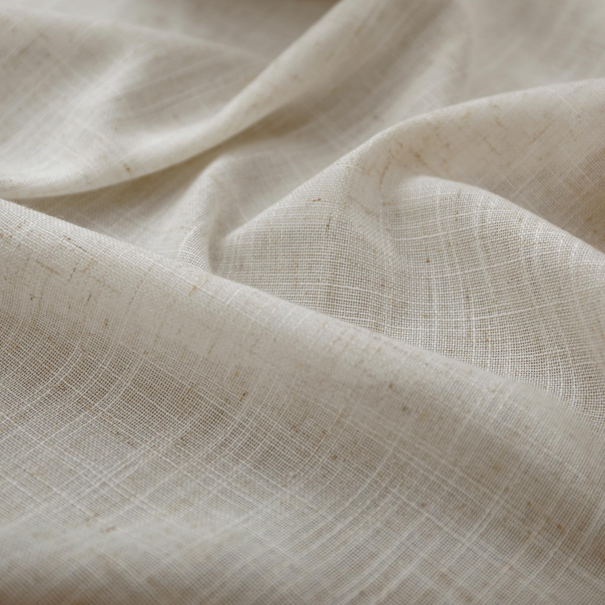 StangH Halbtransparente Leinenvorhänge – 2 Paneele, Je 140 Cm Breit, Naturbeige | Bauernhaus-Stil, Lichtfilternd, Mit Schlaufen
