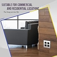 Vista 118 de ENERLITES Elite Series Duplex Receptacle with Screwless Wall Plate, Residential Grade Duplex Outlet, Tamper-Resistant, Grounding, 15A 125V, UL Silver