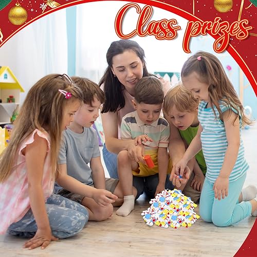 Miniatura 6 de Syhood 70 piezas de juguetes de Navidad blandos suaves mini juguetes de Navidad Kawaii Fidget juguetes de fiesta de Navidad juguetes para aliviar el