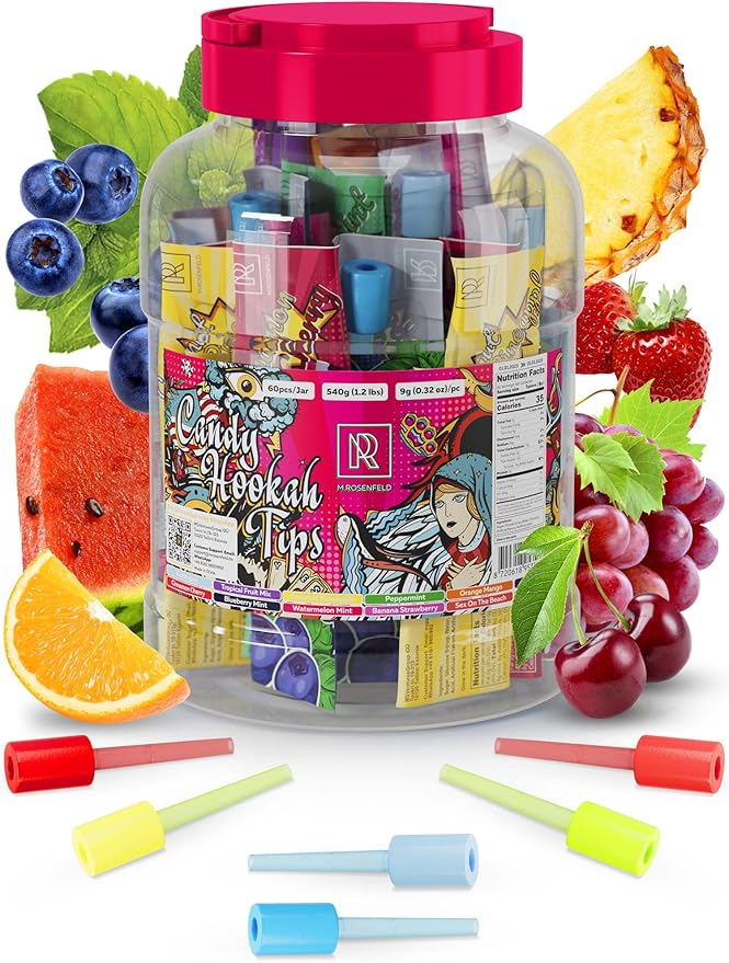 Candy Hookah Tips 60 pcs Glow in The Dark Jolly Tips