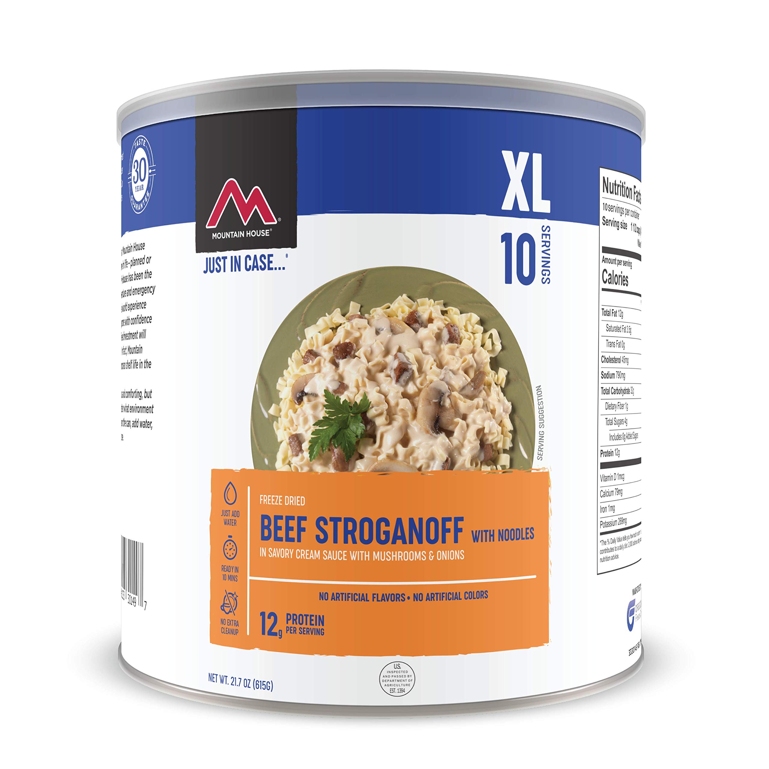 Mountain House Beef Stroganoff with Noodles | Freeze Dried Survival & Emergency Food | #10 Can