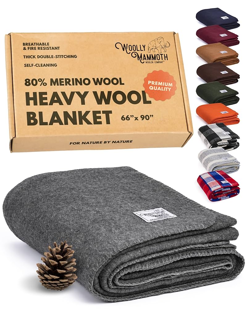 Woolley mommth ウーリーマンモス ブランケット blanket Woolly Mammoth Merino Wool Blanket- 66