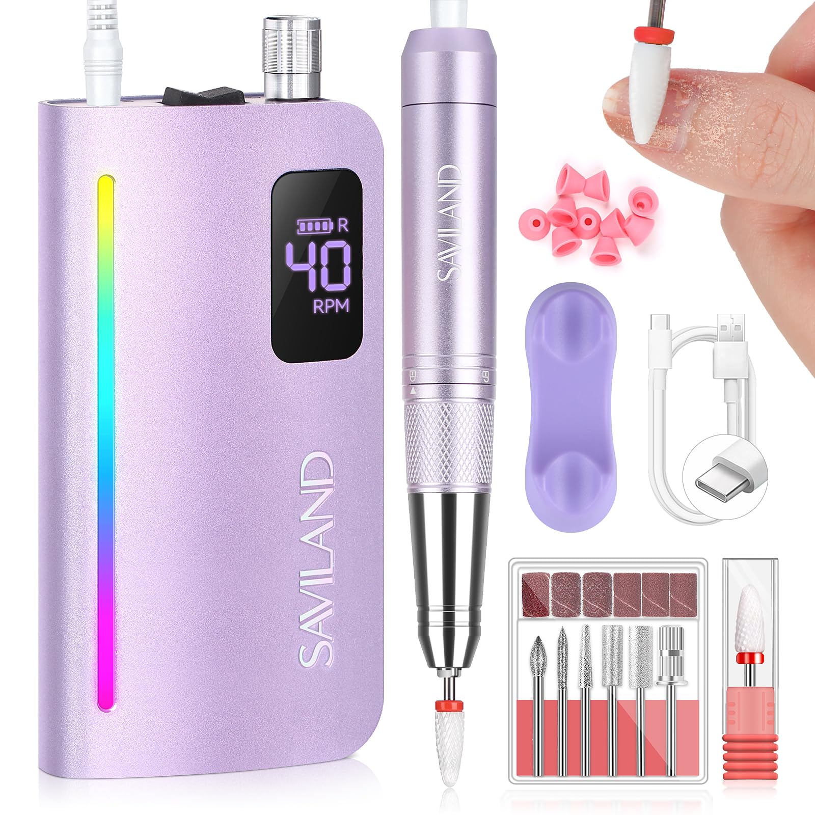 Amazon.com: SAVILAND Advance Nail Drill Professional: 40000 RPM