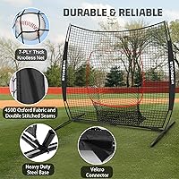 Vista 4 de Storgem 6'X6' Baseball Softball Practice Net, Portable Baseball Net for Batting, Hitting, Pitching and Fielding, Carry Bag, Strike Zone and Batting