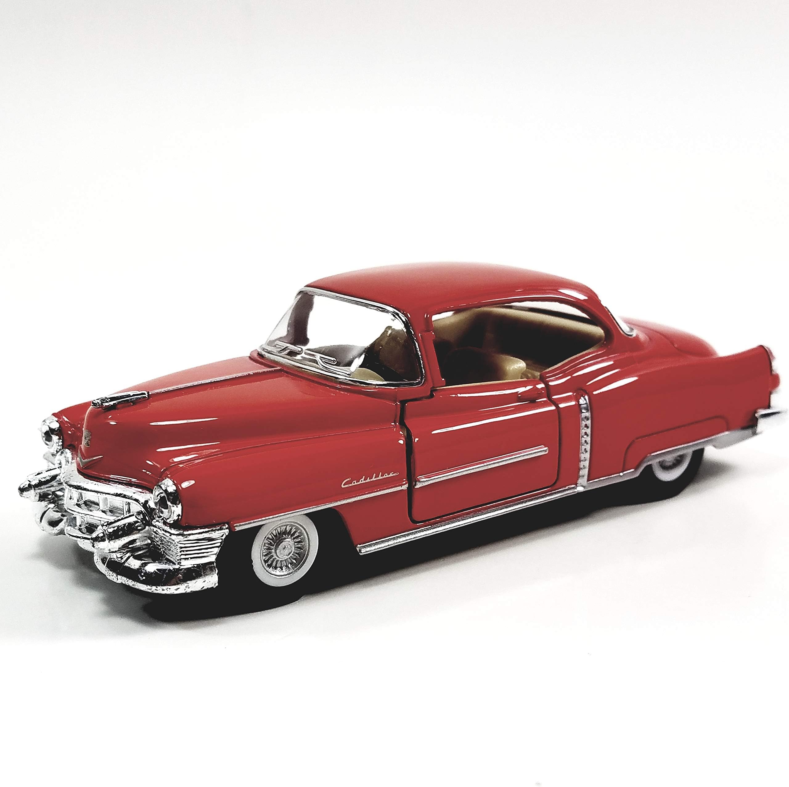 1953 Cadillac Series 62 1:43 O Scale 5 Inch Die Cast Metal Model Classic Ventage Toy Car (Cherry Red)