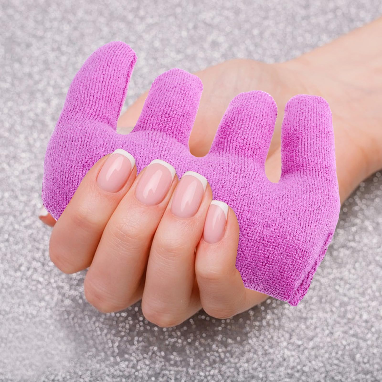 Appareil D'exercice Doux Mains en Velours Corail et Éponge Séparateur de Doigts, Renforceur de Poigne Polyvalent pour Usage à Domicile Salle