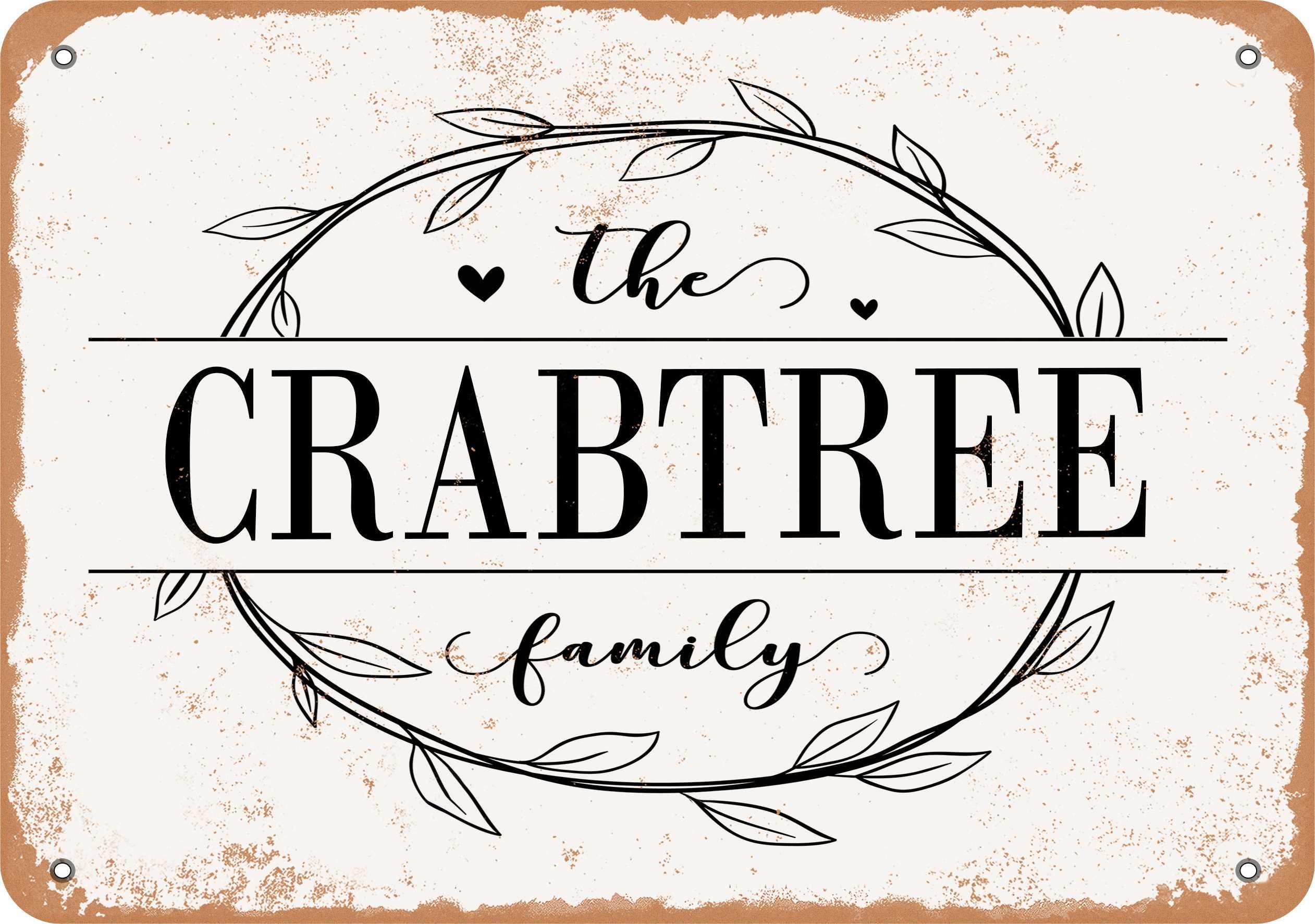 Metal Sign - The Crabtree Family (Style 1) - Vintage Rusty Look