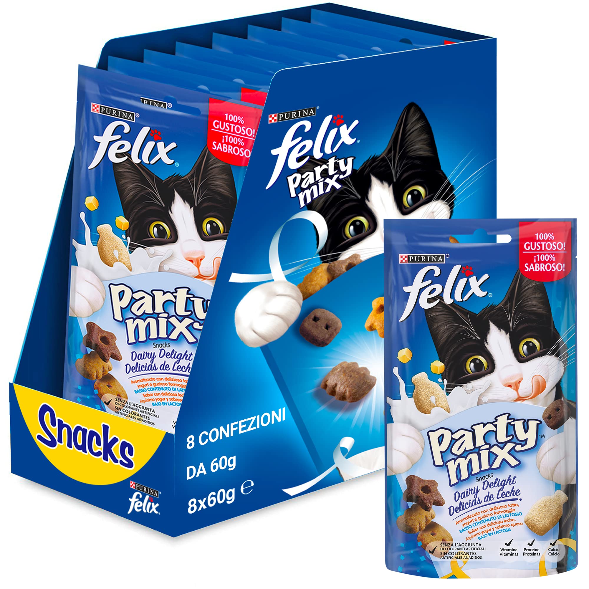 FELIX Feline Party Mix Dairy Delight 8X 60GR