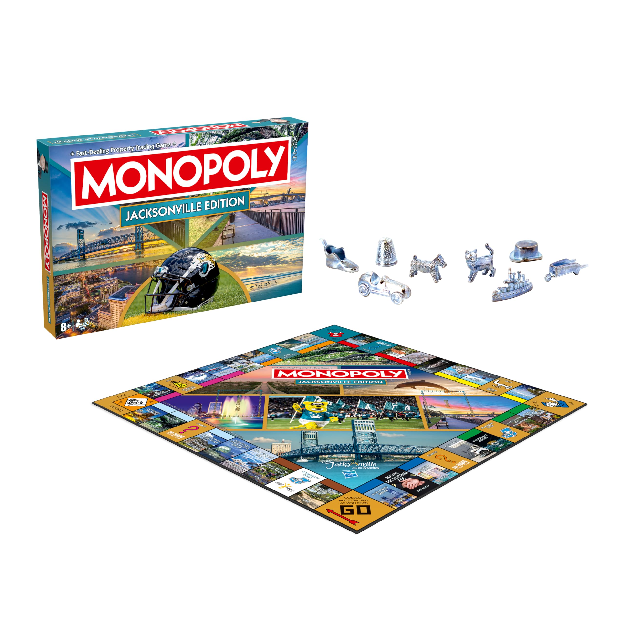 Amazon.com: Monopoly Board Game – Jacksonville, FL Edition: 2-6