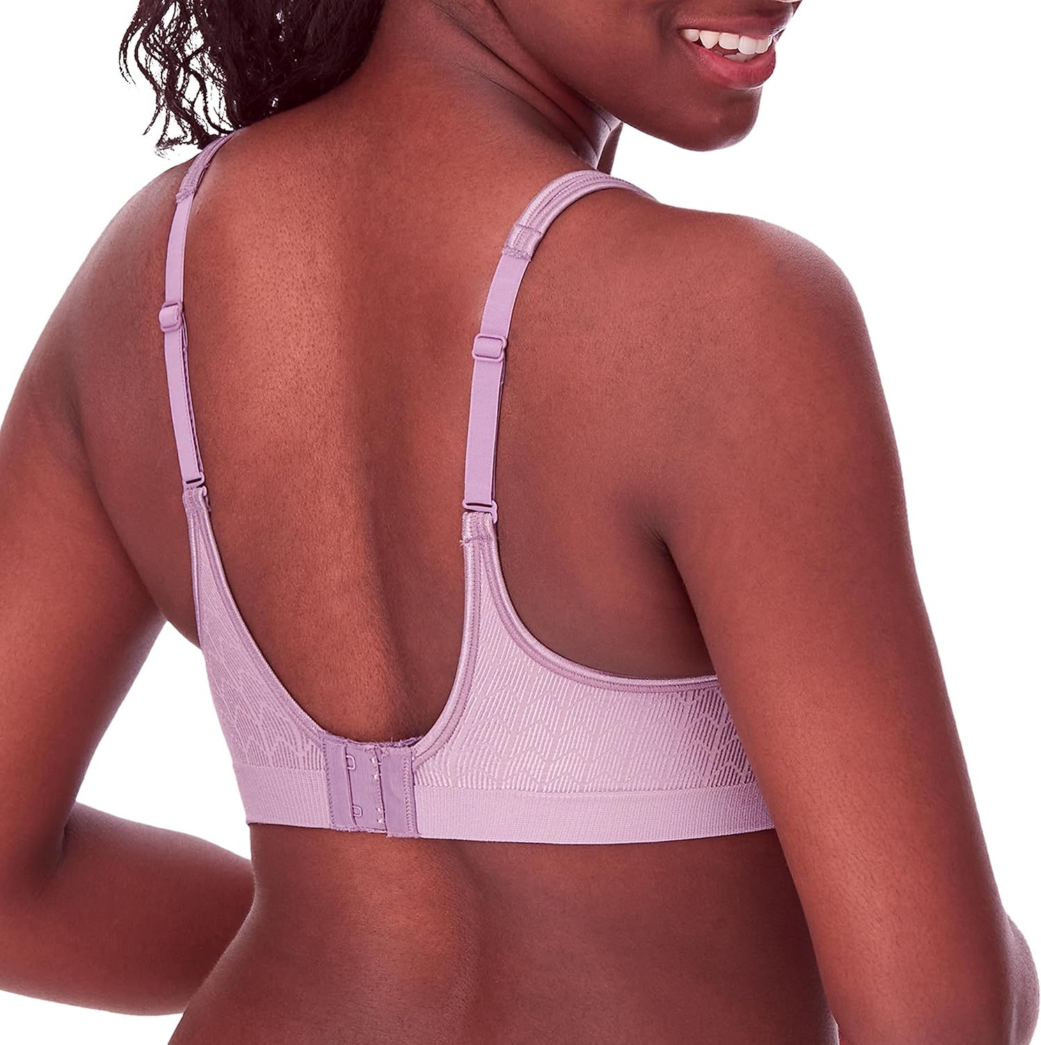 Bali Womens Comfort Revolution Wireless Bra, Cool Comfort Full-Coverage Bra (Retired Colors) 34D Perfectly Purple Zag