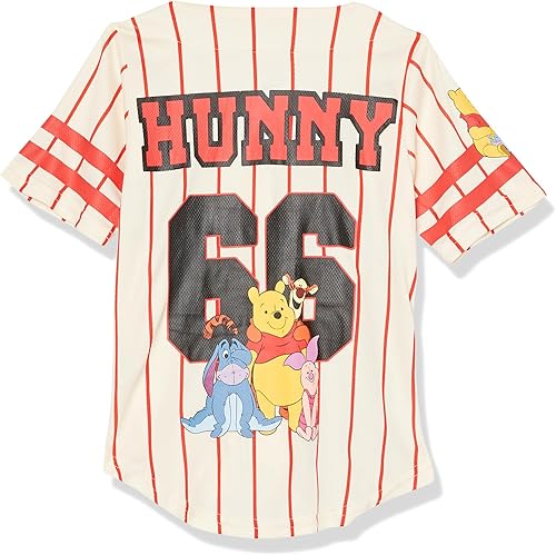 Miniatura 2 de Disney Winnie The Pooh - Camiseta de béisbol clásica de malla con botones para niñas