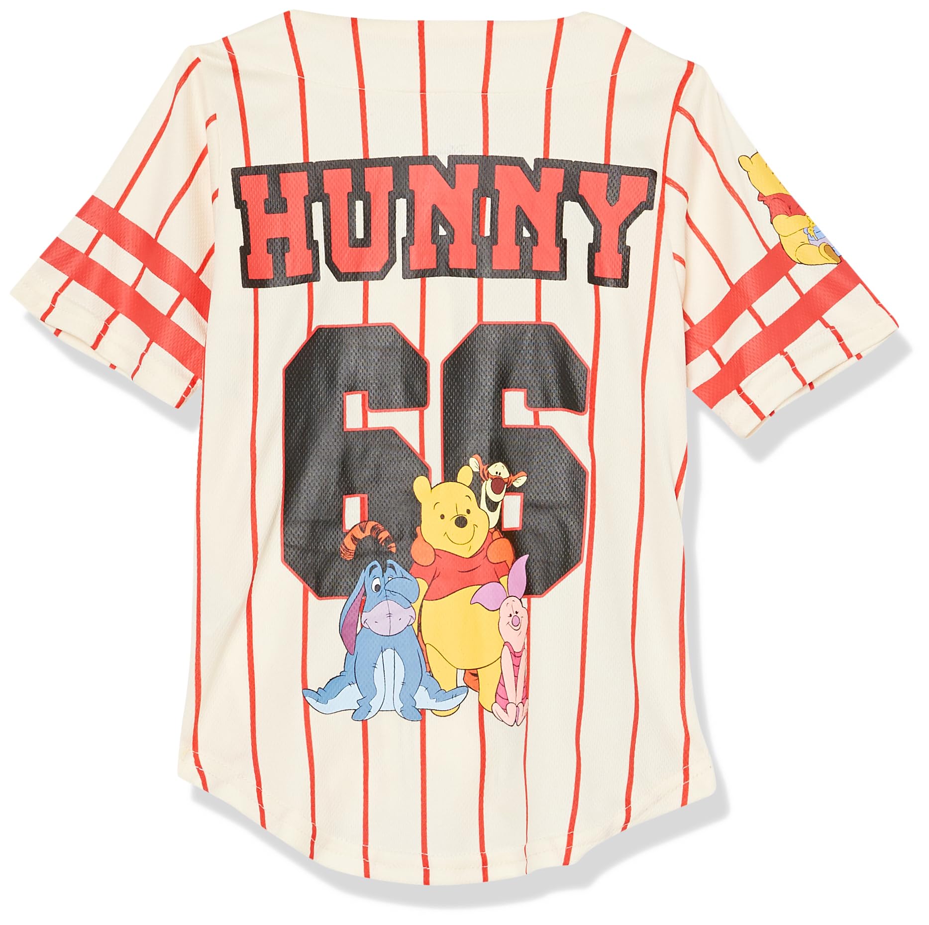 Disney Winnie Puuh Baseballtrikot für Mädchen – klassisches Netzhemd mit Knopfleiste