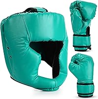 Vista 22 de Set de protección para la cabeza y guantes de boxeo Arrowbash para niños, guantes de boxeo de 6 oz y protección para la cabeza de lucha