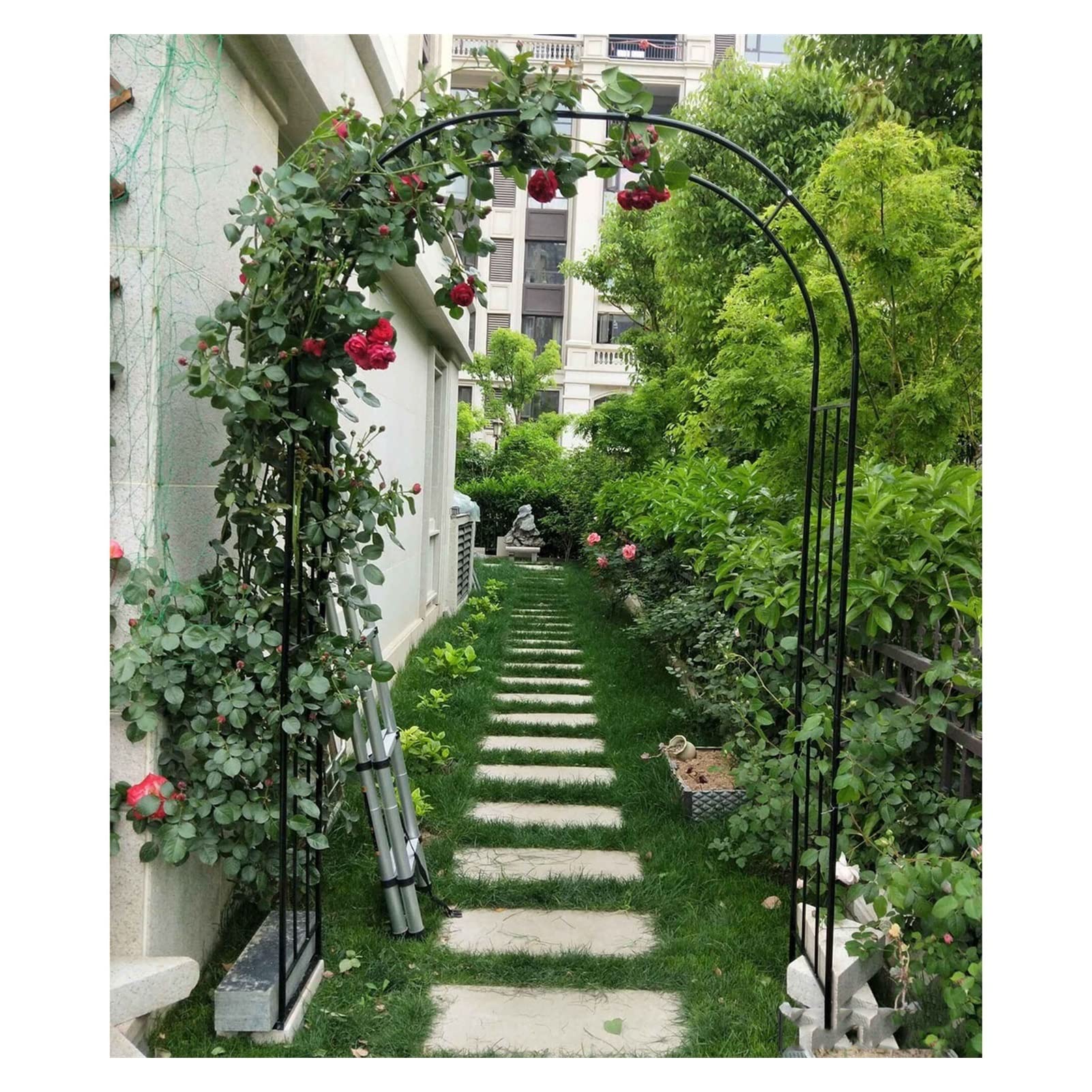 Rosenspalier Aus Metall, Breite 120 Cm300 Cm, Stabiler Rosenbogen Torbogen  Garten Rankgitter, Fr Kletterpflanzen Und Rosen, Clematis, Efeu,  Hochzeitsfeier Im Freien(Color:Black,Size:300cmx240cm/118. : Amazon.de:  Garden