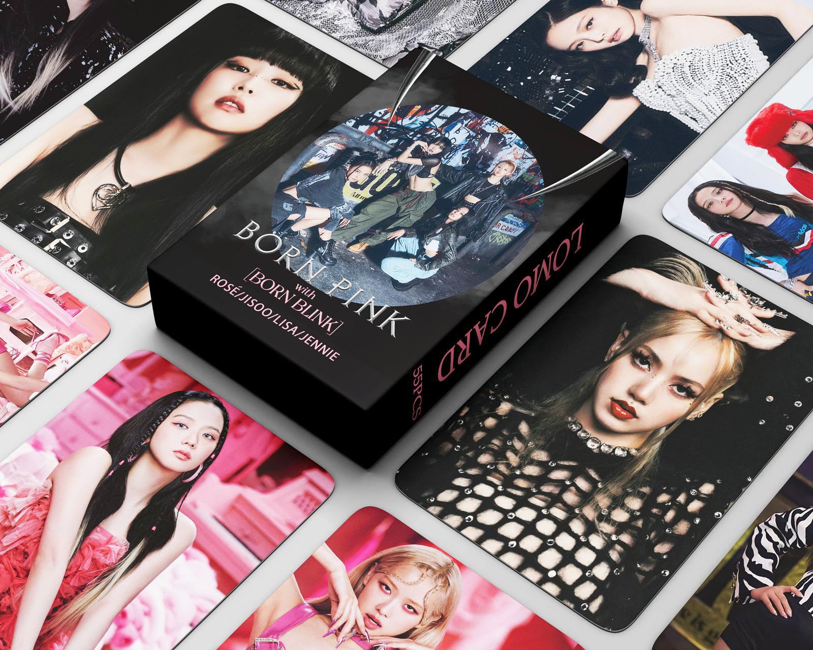 Funwaretech Black Pink Born Pink Laser Photocards 55 peças 2022 2º
