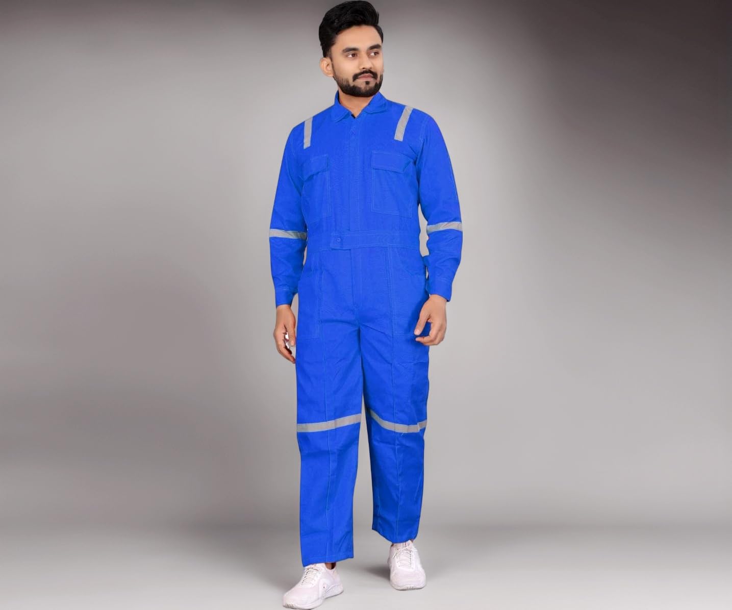 Men's Cotton Industrial Work WEAR Industrial Coverall Boiler Suit with Reflective Tape