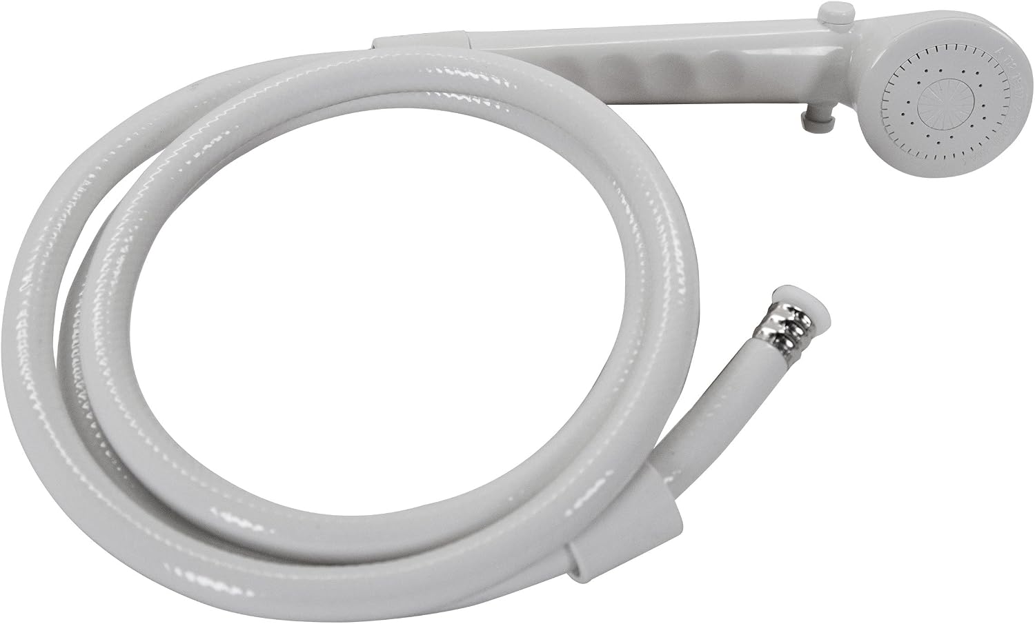 RecPro RV White 60" Vinyl Hose Handheld Shower Head and Hose with Shut Off