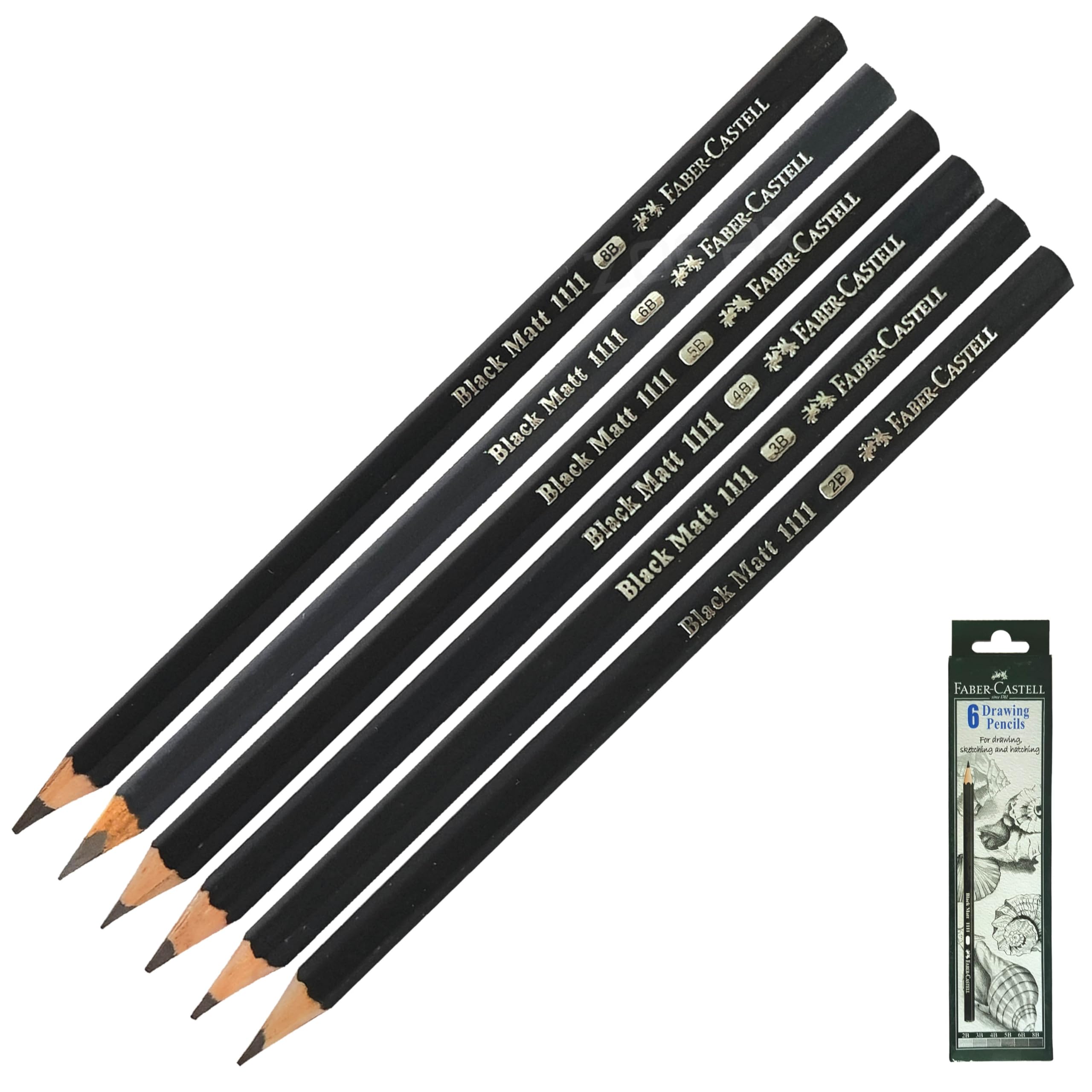 Faber-Castell Sketching Pencils, 2B 3B 4B 5B 6B 8B Graded, Pack of 6, Professional Artists Drawing Graphite Lead Pencils, Sketch Draw Shade Write Tone Draft โ image 1