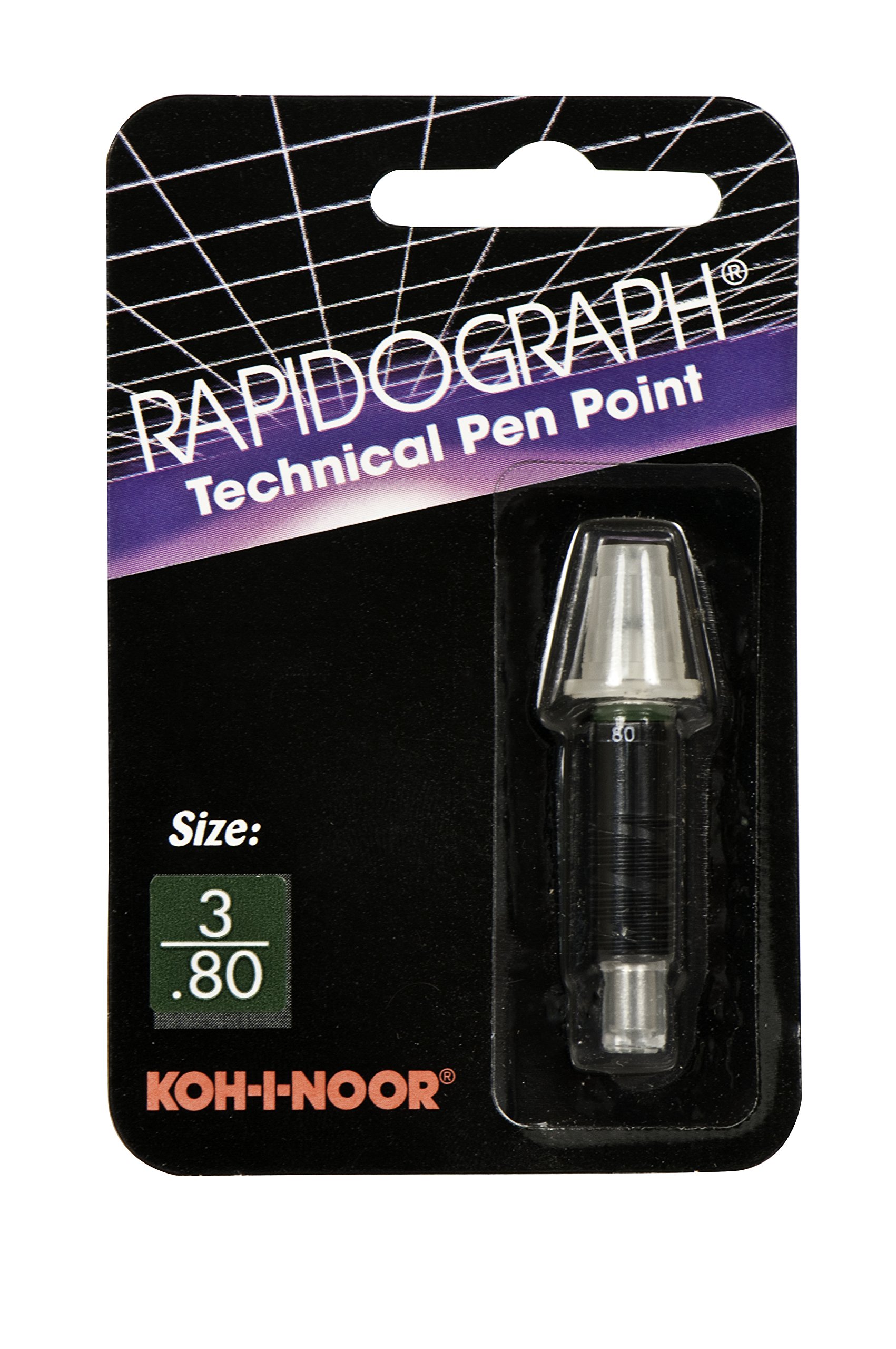 Koh-I-Noor Rapidograph Stainless Steel Replacement Point.80mm, 1 Each (72D.3)