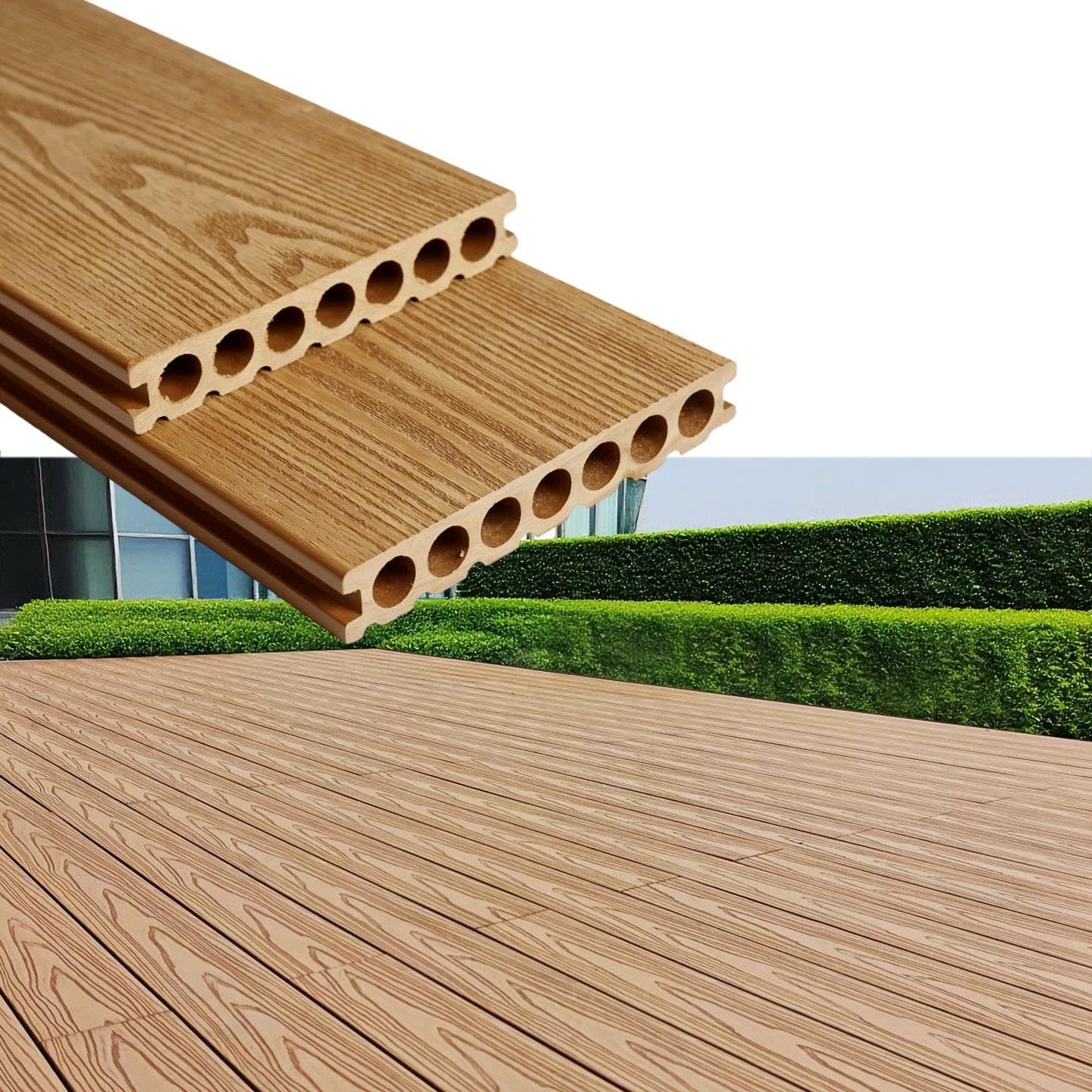 Dalles de terrasse et chemin de jardin en bois composite (L5,83poxH0,91po)