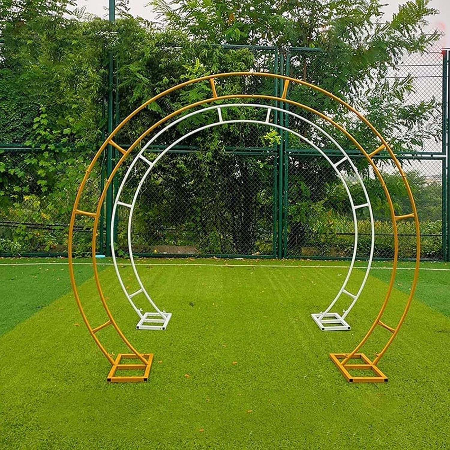 Telaio ad arco da giardino in metallo, robusto supporto rotondo per matrimoni, decorazioni per feste di compleanno