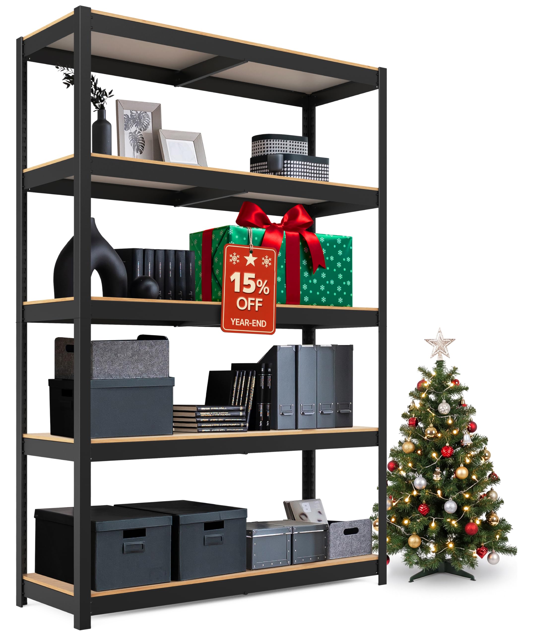 Amazon｜HOMEDANT House 組立簡単 高耐荷重 ラミネート スチールラック