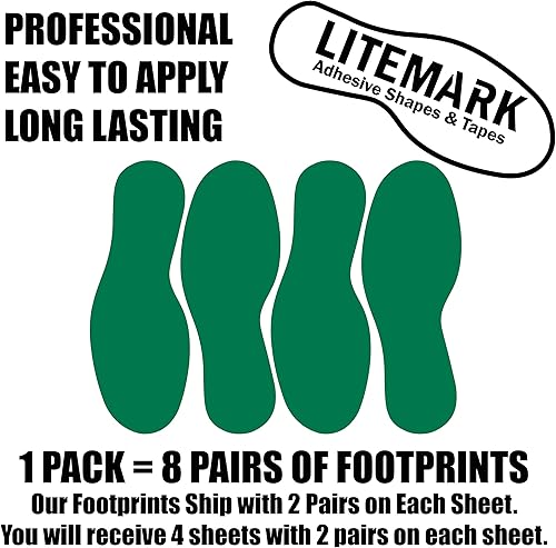 Vista 43 de LiteMark Calcomanías de vinilo duraderas con acabado brillante, tamaño mediano de 9 pulgadas, ideal para suelos, techos, paredes y la mayoría