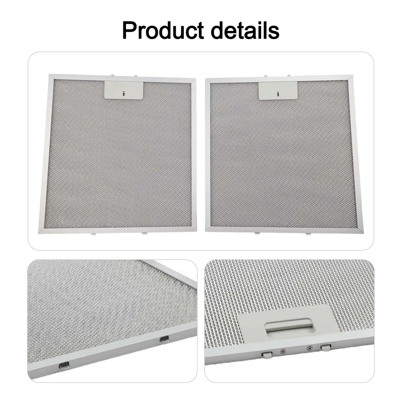 2 Stück 325 X 340 X 9 Mm Aluminium-Netzfilter – Ersatz for Dunstabzugshauben, Küchenzubehör