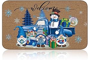 Christmas Snowman Indoor Door Mats Winter Welcome Mat