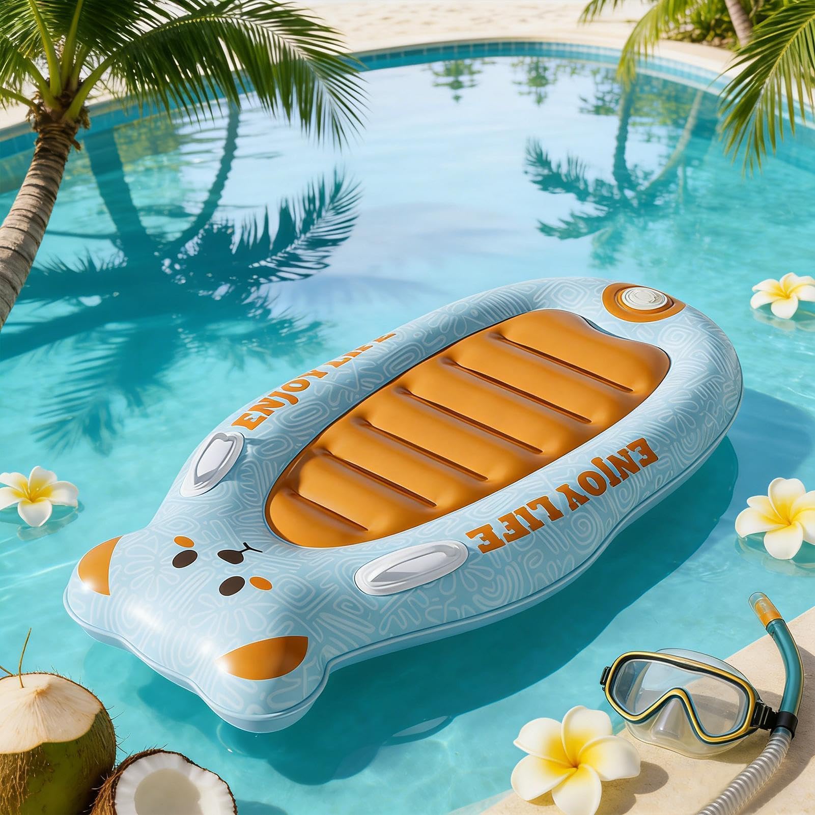 Aufblasbare Surfbretter – Aufblasbares Bodyboard mit Griffen für Kinder – Sommer-Bodyboard für Kinder, für Urlaub Camping Sommer Wasser See Rutsche Wasser