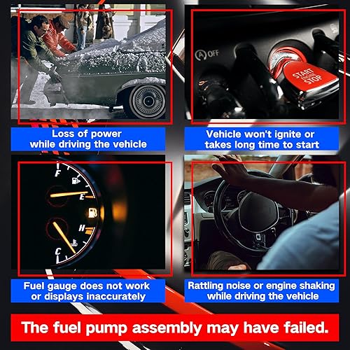 Miniatura 5 de Conjunto de bomba de combustible eléctrica compatible con Jeep Grand Cherokee L6 4.0L V8 5.2L 1996 reemplaza OE E7099M P74708M 5003857AA